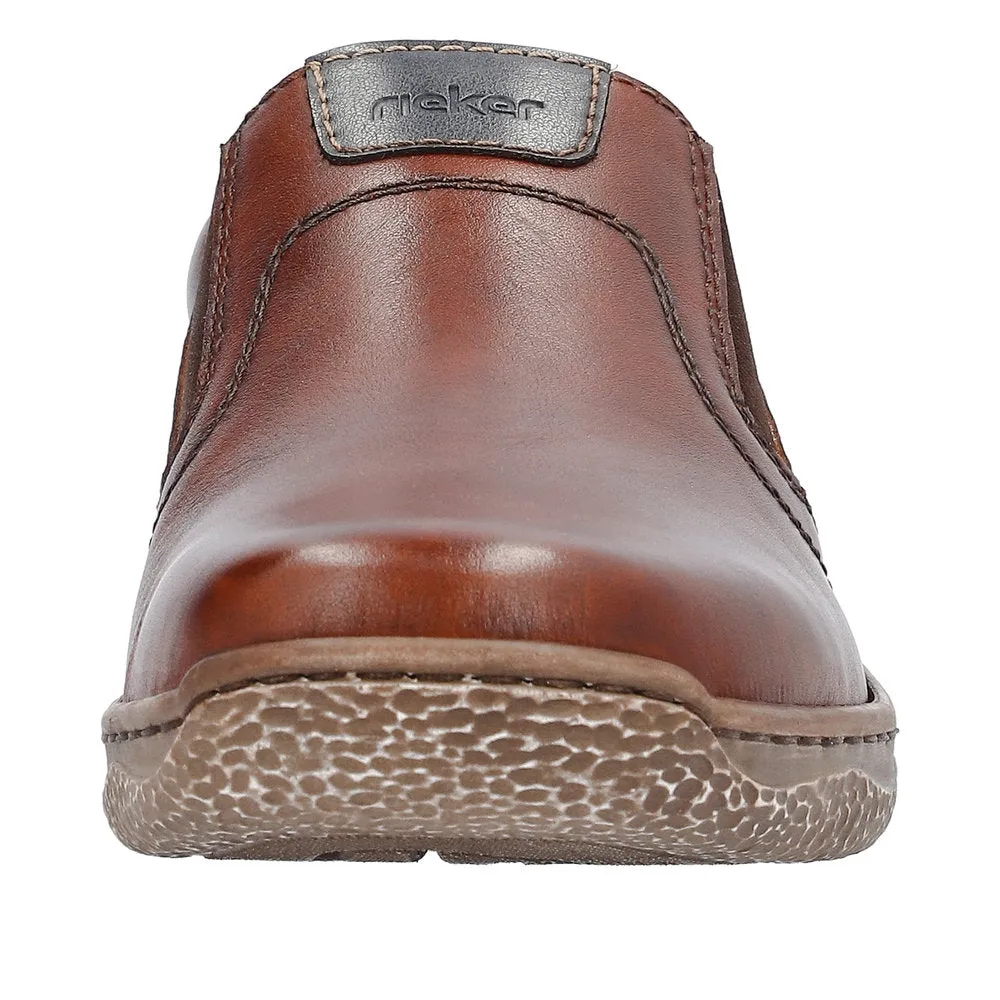 Rieker Mens Leather Slip On Brown 03552-24