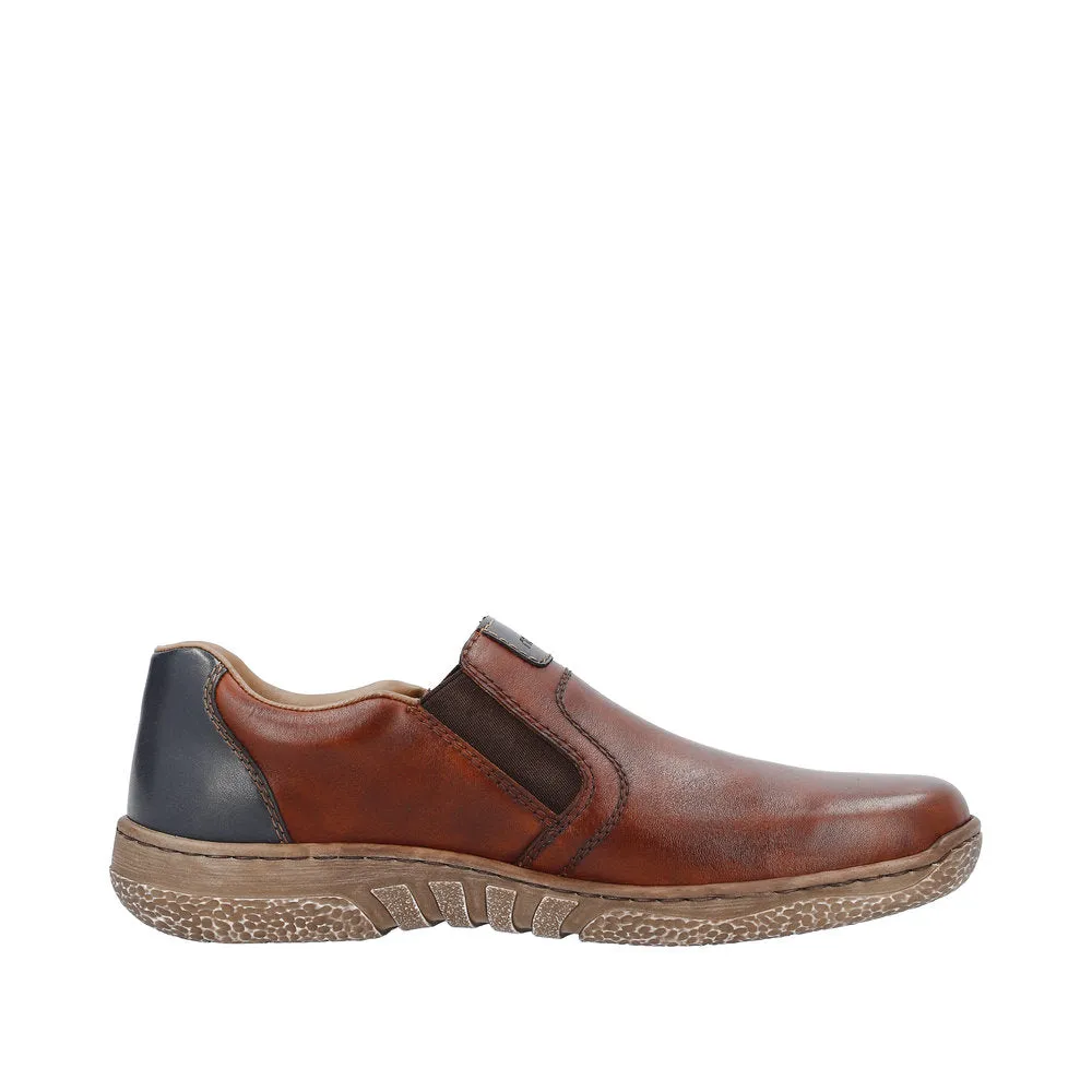 Rieker Mens Leather Slip On Brown 03552-24