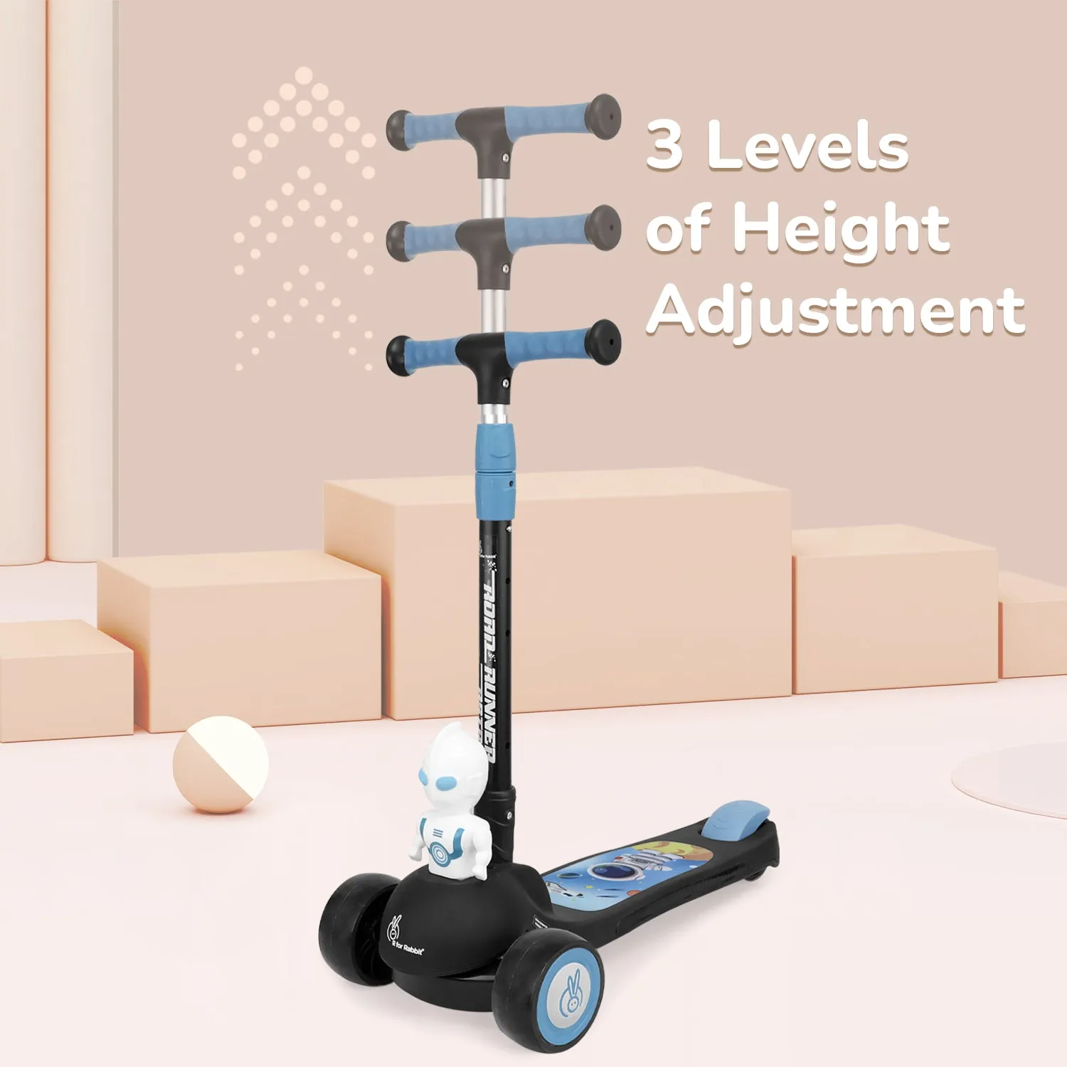 Road Runner Astro Scooter For Kids With PU LED Wheels