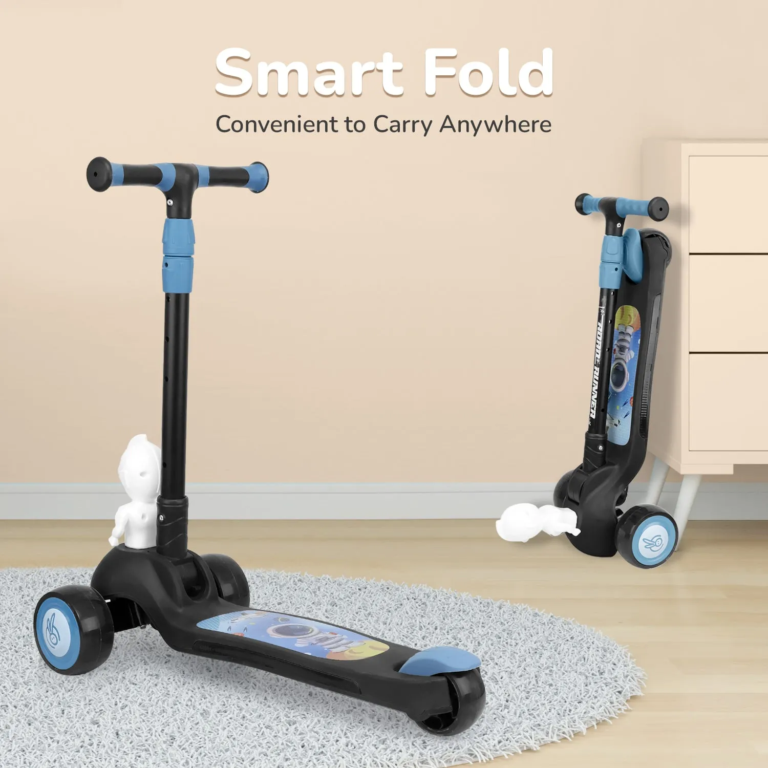 Road Runner Astro Scooter For Kids With PU LED Wheels