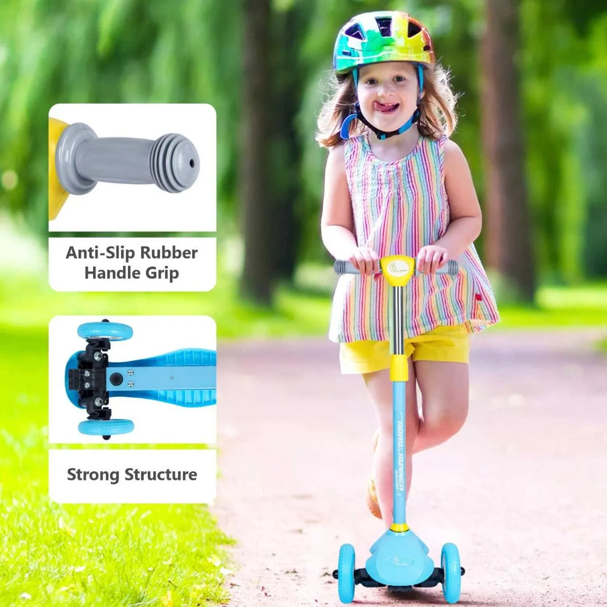 Road Runner Junior Scooter - 3 Level Height Adjustment, Anti Slip Deck