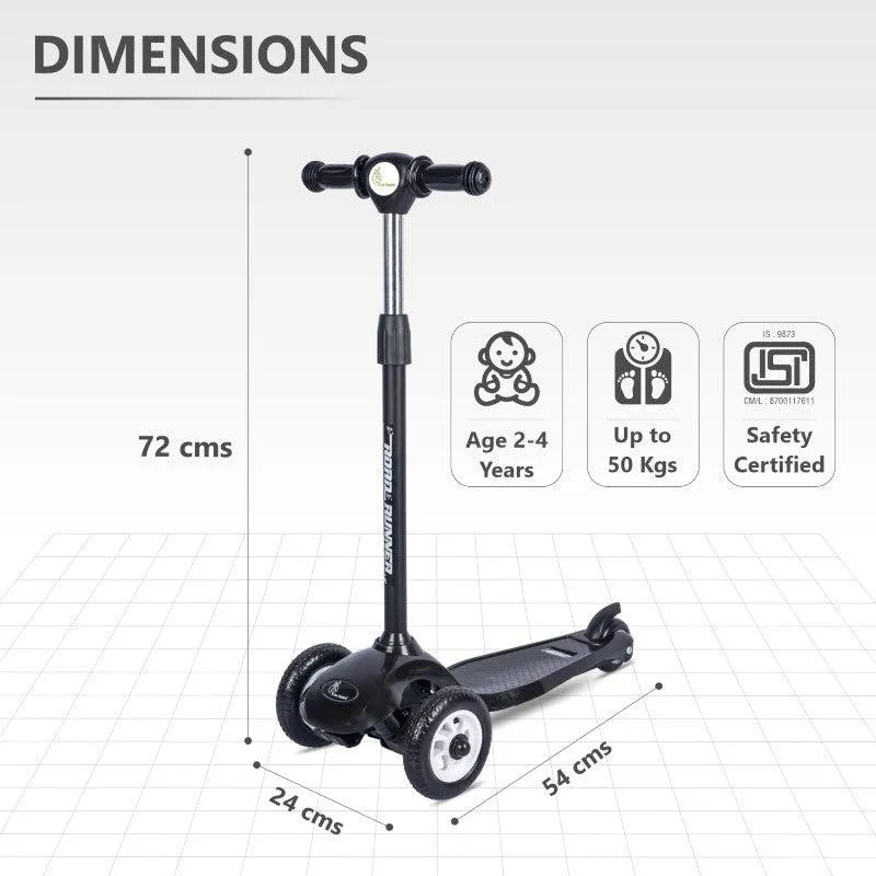 Road Runner Junior Scooter - 3 Level Height Adjustment, Anti Slip Deck