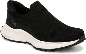 Ryka Womens Jumpstart Knit Arch Support Slip-On Sneakers Black 7.5 Medium (B,M)
