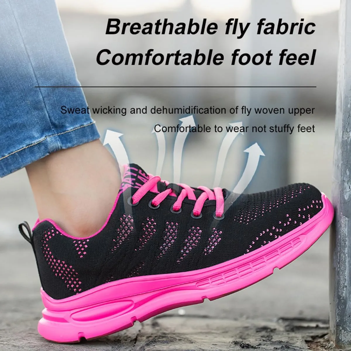 Safety Trainers Women Steel Toe Cap Work Shoes Industrial Sneakers Construction Work Boots