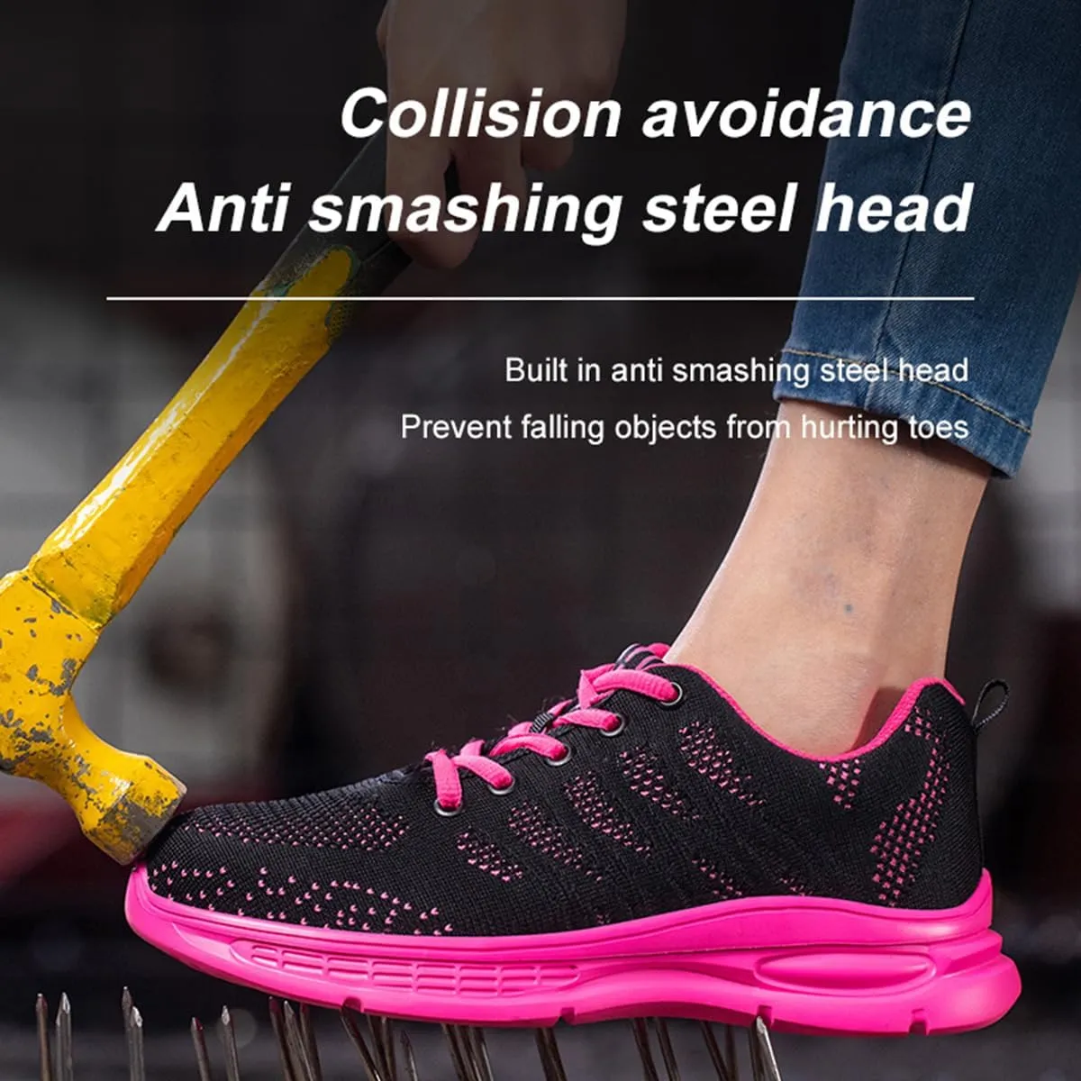 Safety Trainers Women Steel Toe Cap Work Shoes Industrial Sneakers Construction Work Boots
