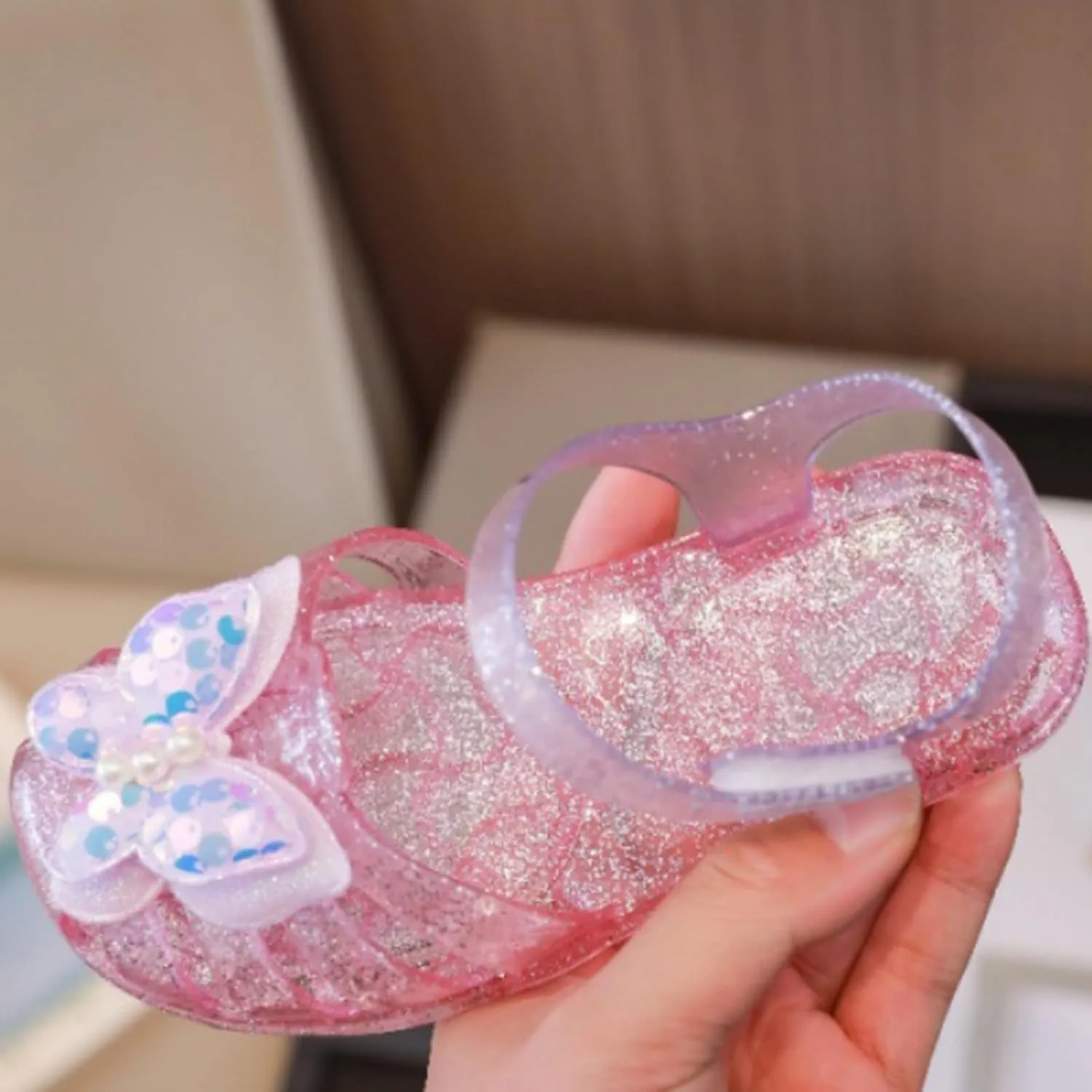 Sandals for Girls Kids Toddler Dress Up Flat Sequins Butterfly Mary Jane Shoes Summer Casual Sandal Sandals for Girl