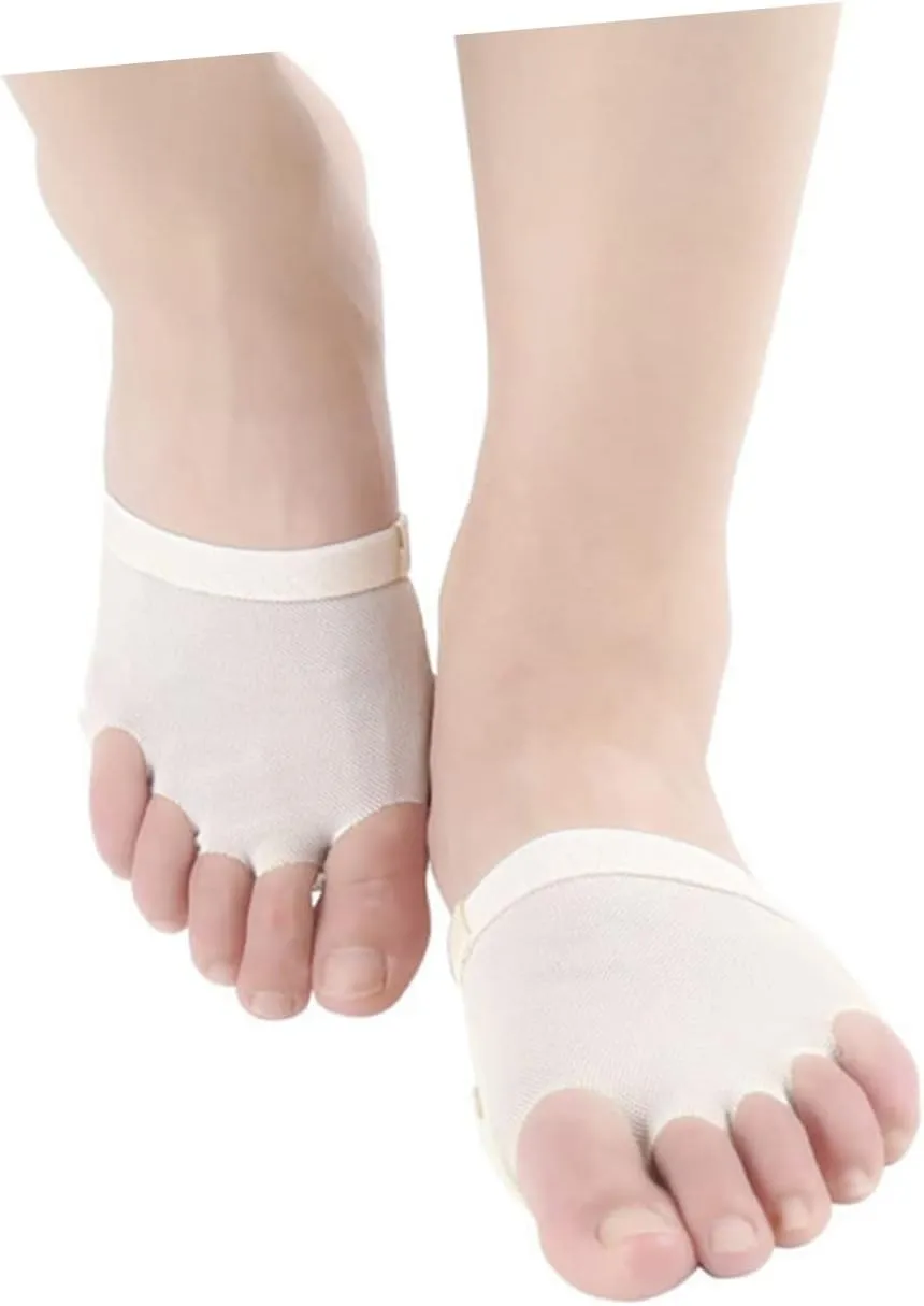 Set Belly Ballet Shoes Set Half Palm Practice Foot for Dancers S Comfortable Gymnastics Footwear with Thick Padding for Ballet Yoga Dance