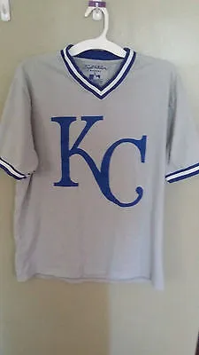 SOFT FEEL KANSAS CITY ROYALS TWO TONE BASEBALL T SHIRT SIZE XL  ADULT