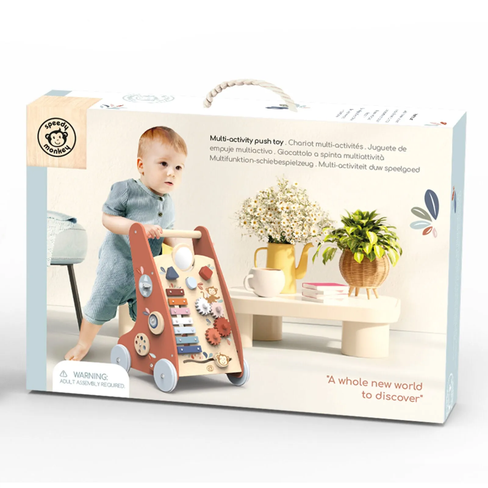 Speedy Monkey - Multi Activity Push Toy/Walker