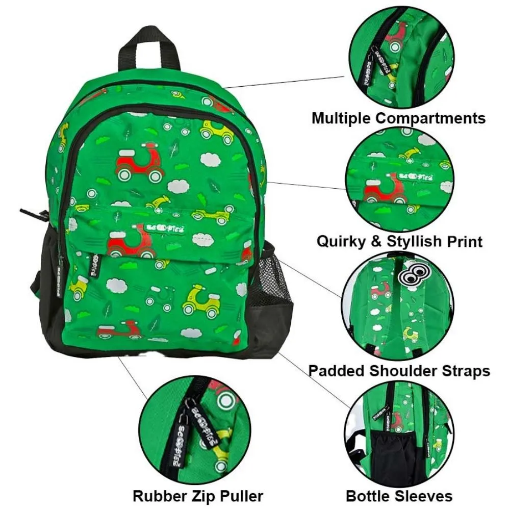 Speedy Scooter Bag | Frisky-Green Colour  |  Scooter Print