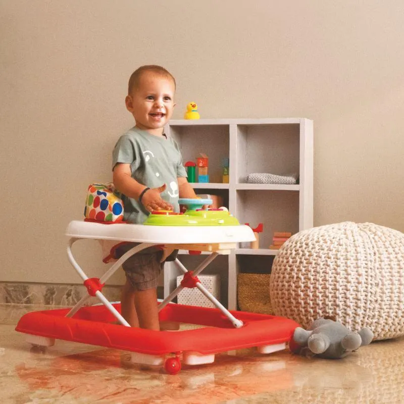 Step Up Walker - Anti-Fall with Height Adjustment, Musical Toy, Soft Cushioning Seat & Removable Toy Bar