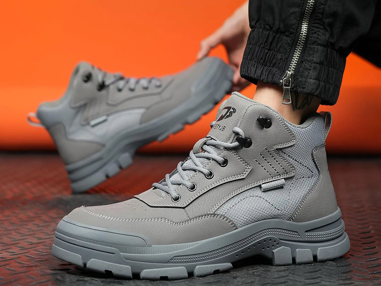 Tanleewa Steel Toe Work Shoes for Men & Women  Lightweight, Comfortable Safety Boots for Construction, Warehouse & Outdoor Use
