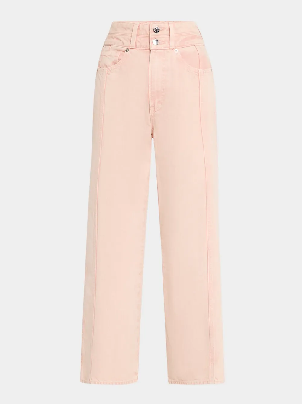 Taylor Cropped Wide-Leg Jean in Stone Pink