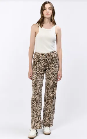 Taylor Leopard Straight Leg Jean
