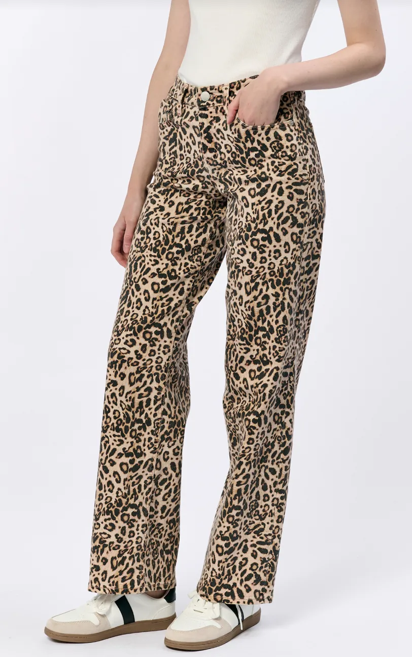 Taylor Leopard Straight Leg Jean