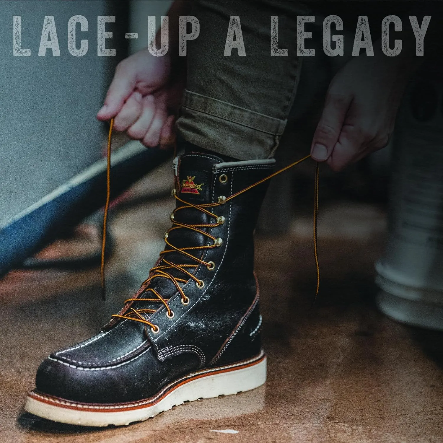 Thorogood 1957 Series 8 Waterproof Work Boots for Men - Full-Grain Leather with Moc Toe, Comfort Insole, and Slip-Resistant Wedge Outsole; EH Resistant