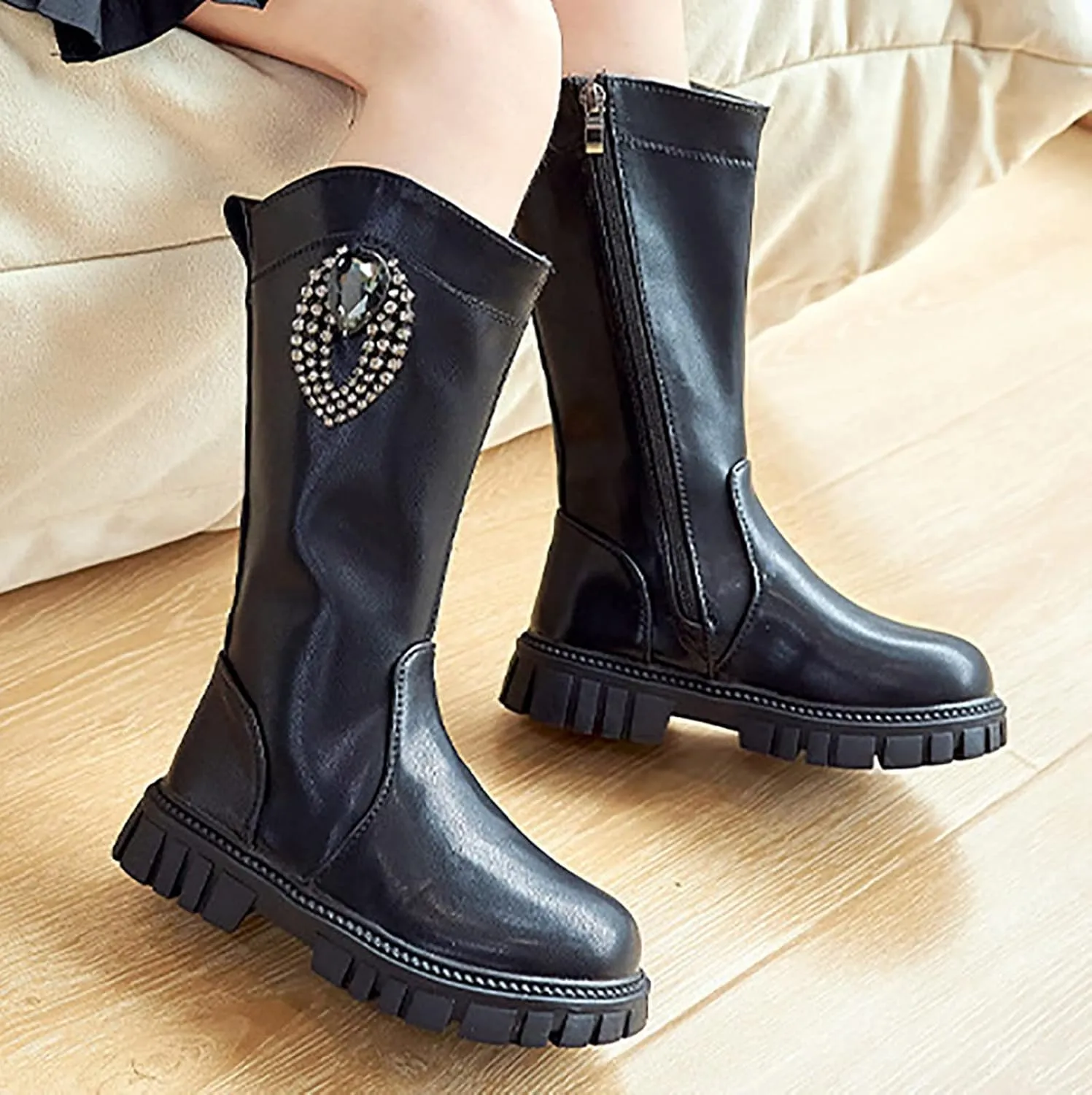 Toddler Girls Boots Little Kid Shoes Knee Boots Big Girl Dress Shoes