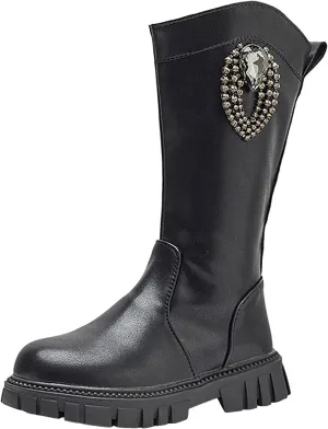Toddler Girls Boots Little Kid Shoes Knee Boots Big Girl Dress Shoes