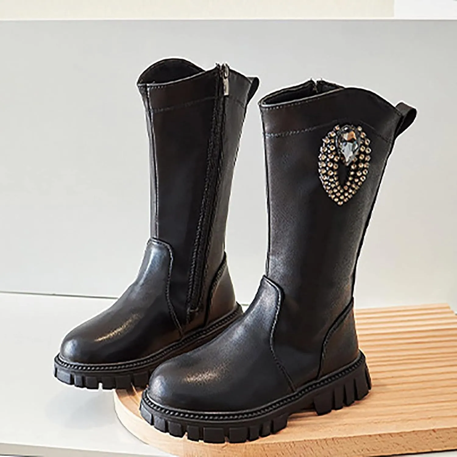 Toddler Girls Boots Little Kid Shoes Knee Boots Big Girl Dress Shoes