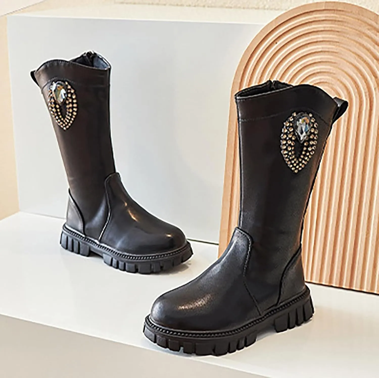 Toddler Girls Boots Little Kid Shoes Knee Boots Big Girl Dress Shoes