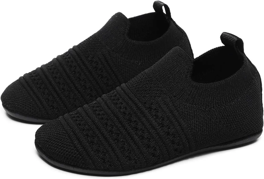 Toddler Kids Indoor House Slippers with Non-Slip Rubber Sole Lightweight First Walkers House Home Shoes for Boys Girls