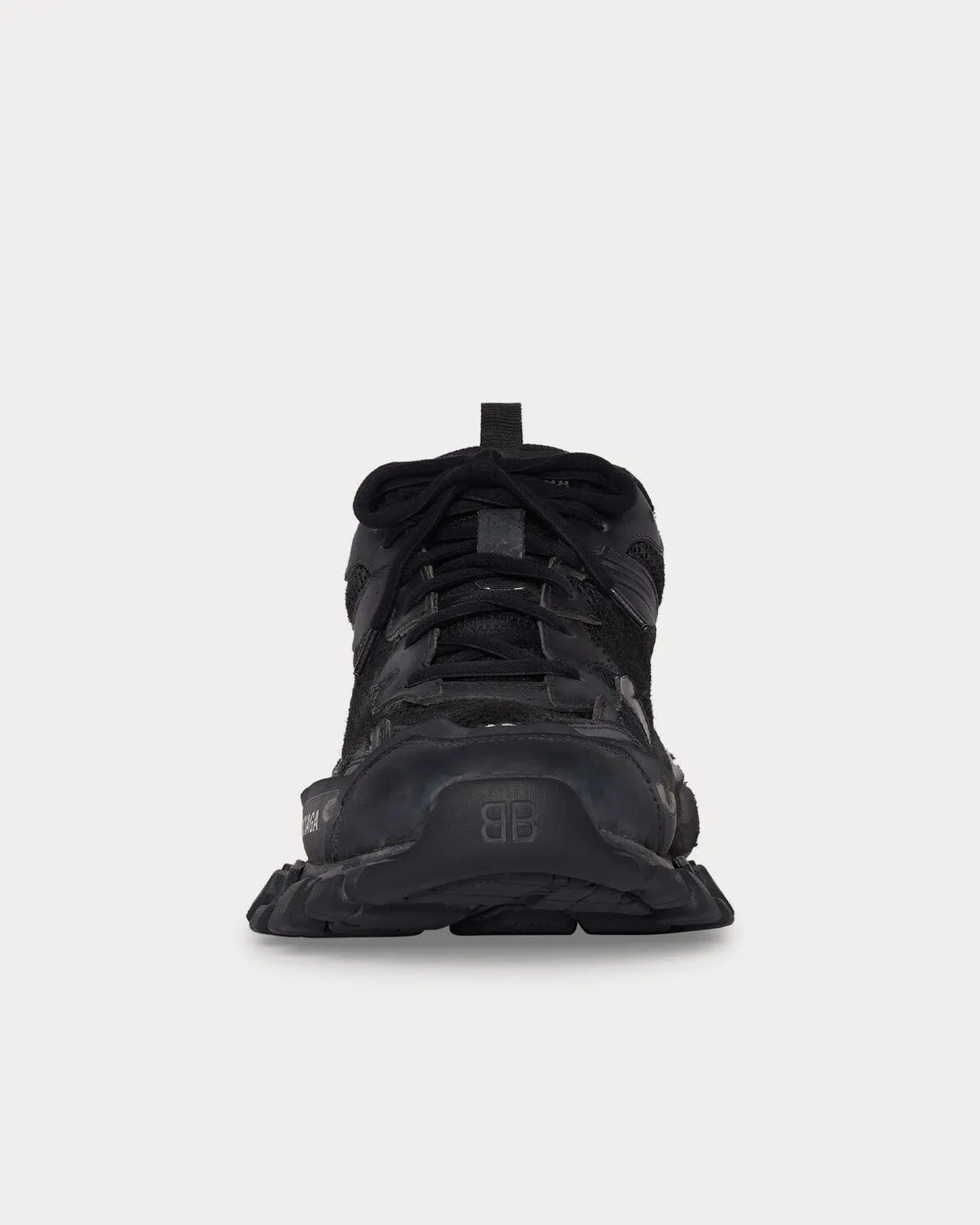 Track.3 Mesh & Nylon Black Low Top Sneakers