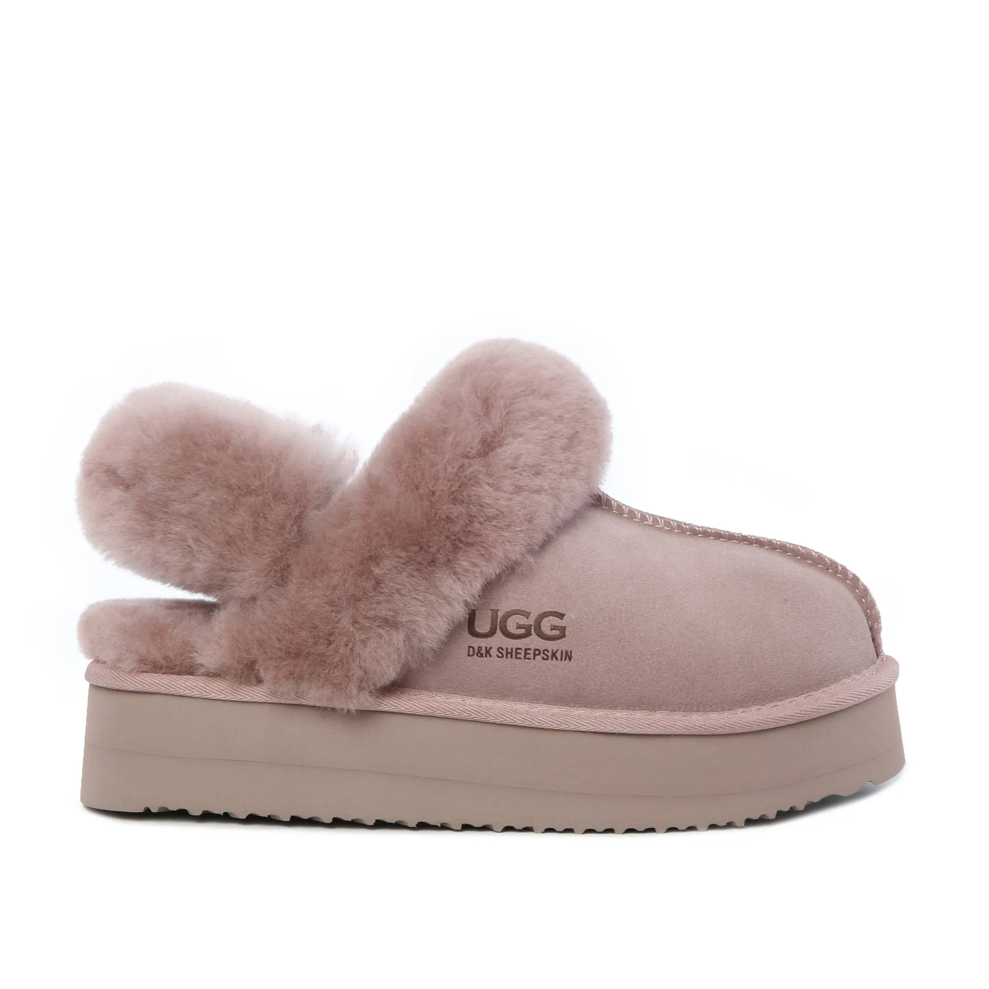UGG Fluffy Strappy Platform Scuff