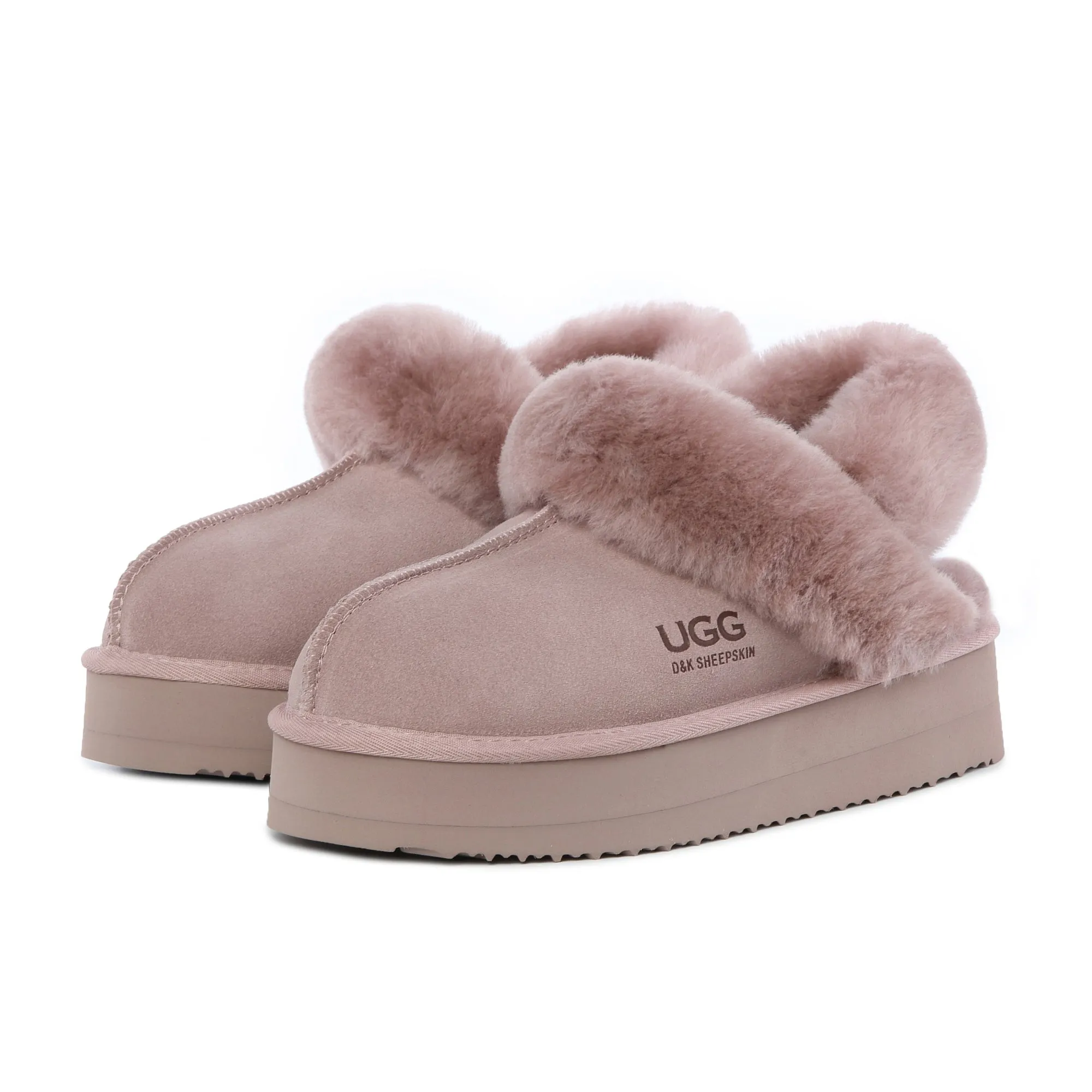 UGG Fluffy Strappy Platform Scuff