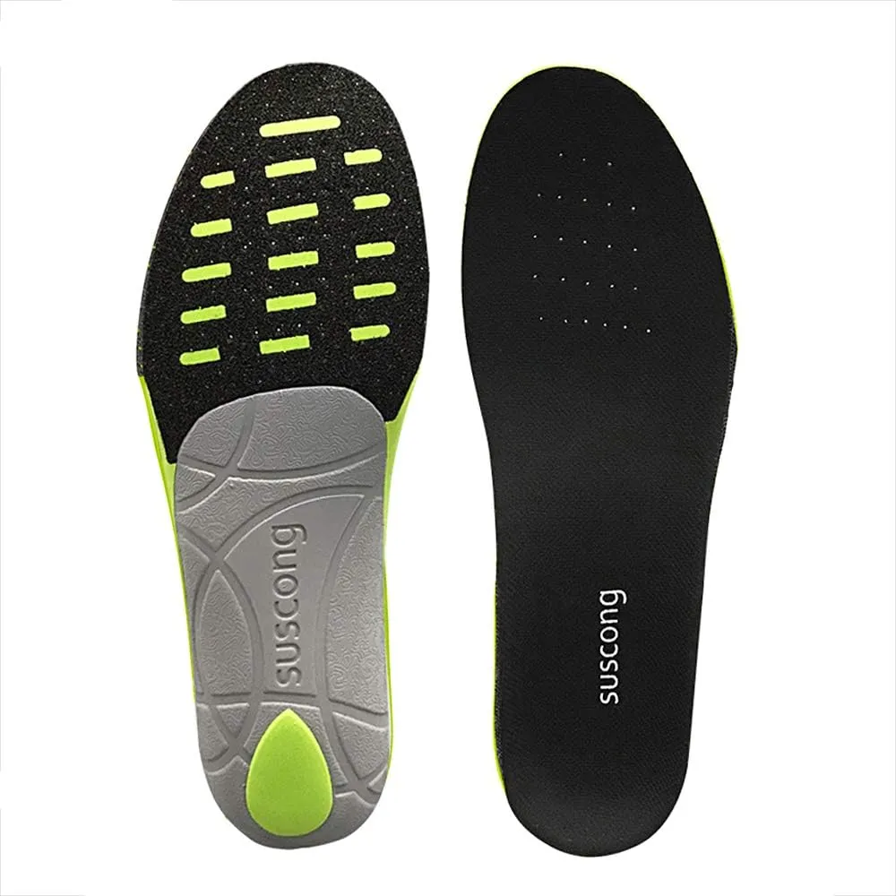 Ultra Light Athlete Performance Sport Shoe Insole with Arch Support, Best Shock Absorption & Cushioning Insoles for Flat Feet, Plantar Fasciitis, Running, Heel Spurs & Foot Pain (L 8-11)