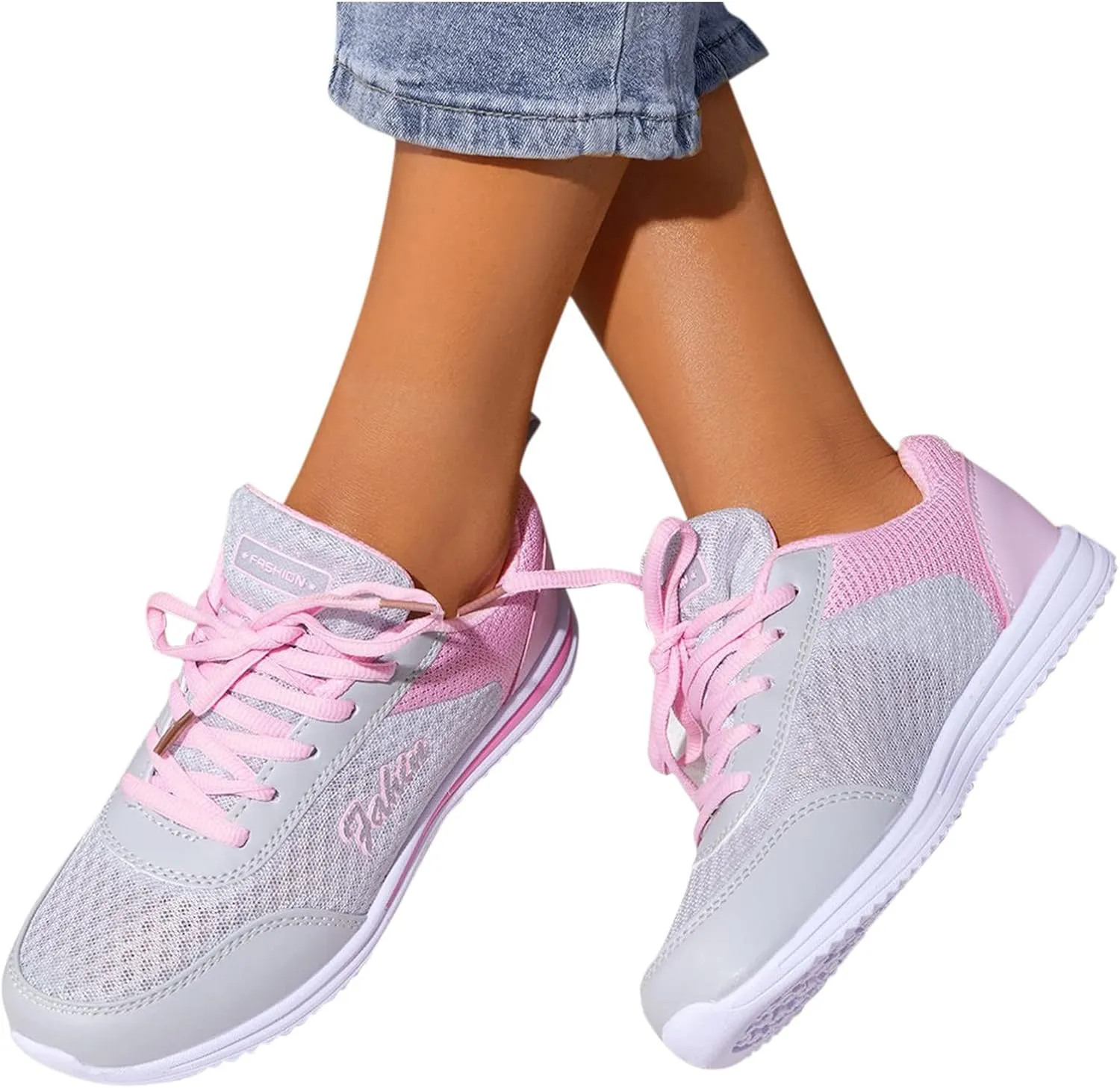 Womens Lace Up Walking Shoes Memory Foam Lightweight Comfort Running Shoes for Men Sport Casual Slip On Shoes High Top Sneakers Brown Tennis Shoe Cross Trainer Shoe