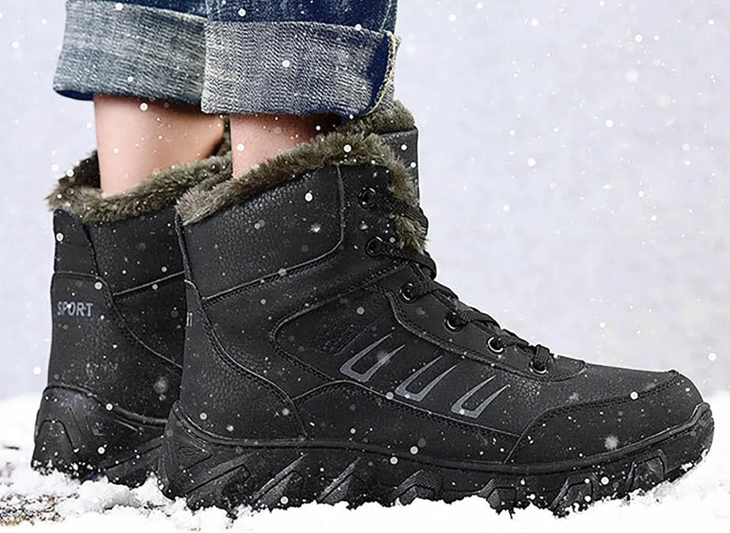Work Boots for Men Soft Toe Hiking Sneakers Women's Slip On Warm Women's Working Shoes Insulated Non Slip Shoes Food Service Waterproof Hike Grounded Footwear